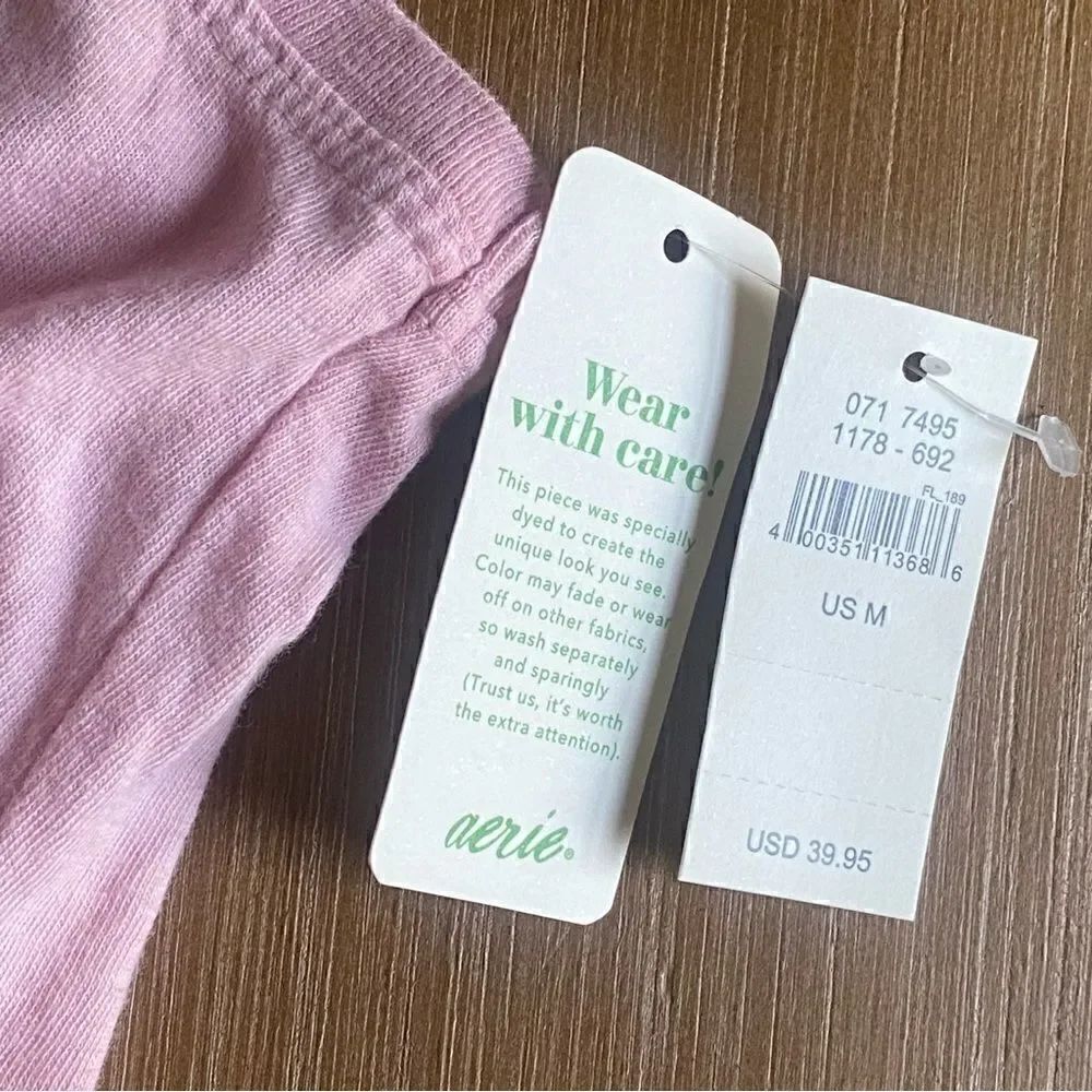 American Eagle Aerie Cut Out Knot Jersey Sleeveless Tank Mini Dress pink NWT - Picture 12 of 14